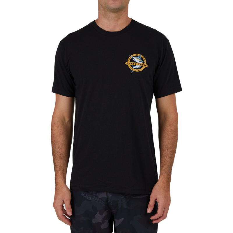 Salty Crew Interclub Black Short Sleeve Premium Tee Front