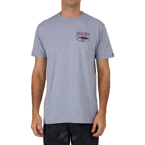 Salty Crew Angler Athletic Heather Short Sleeves Standard Tee Front