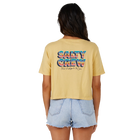 Salty Crew Summertime Dusty Gold Crop Tee Back