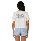 Salty Crew Summertime Off White Crop Tee Back