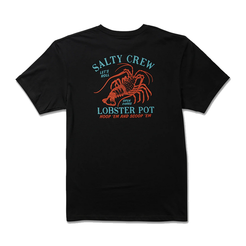 Salty Crew Lobster Pot Black S/S Premium Tee Back