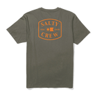 Salty Crew Capitals Men's Tee Dusty Olive back