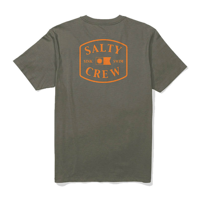 Salty Crew Capitals Men's Tee Dusty Olive back