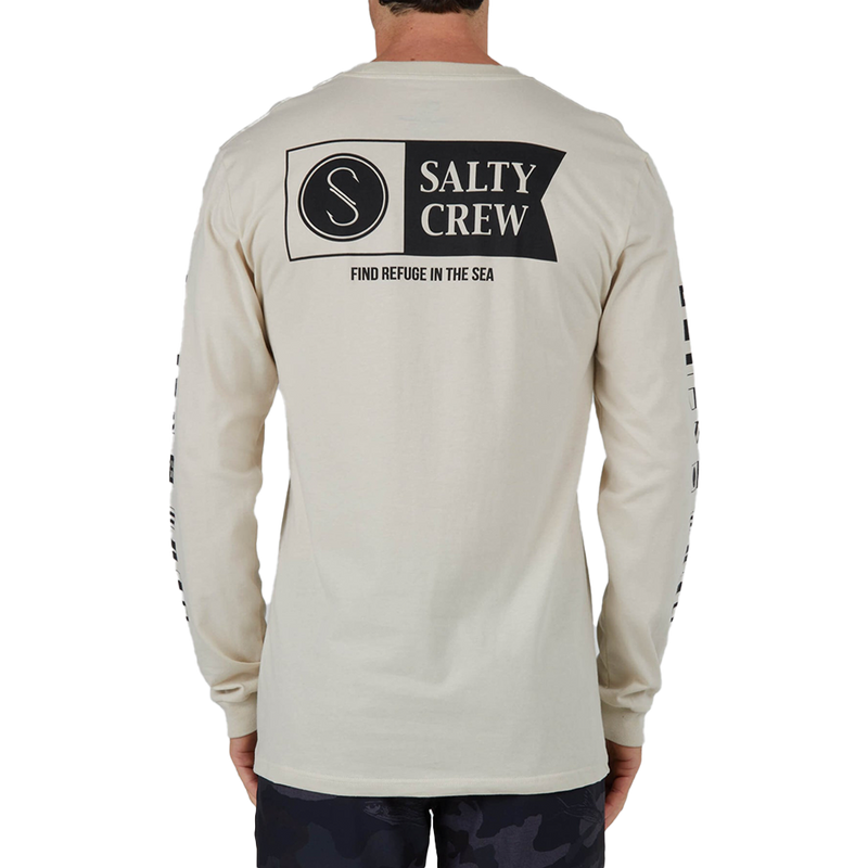 Salty Crew Alpha Premium Long Sleeve Tee - Bone Back View