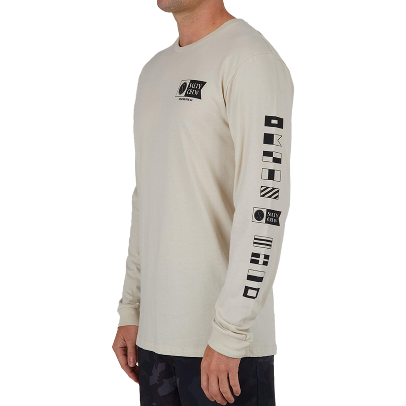 Salty Crew Alpha Premium Long Sleeve Tee - Bone Side View