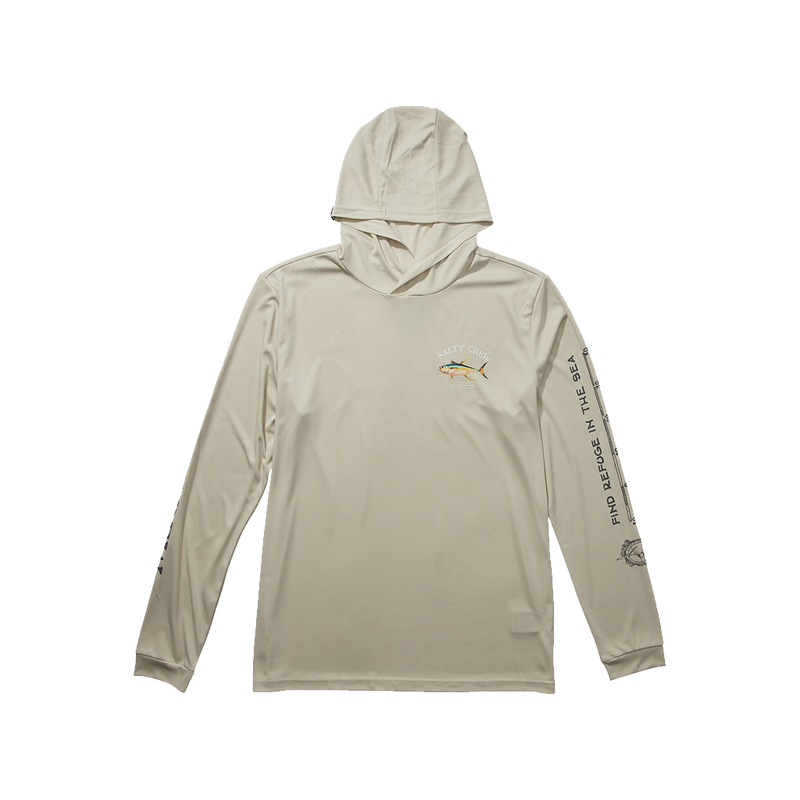 Salty Crew Ahi Mount Natural Hood Sunshirt Front