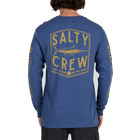 Salty Crew Fishery Navy Heather Long Sleeves Standard Tee