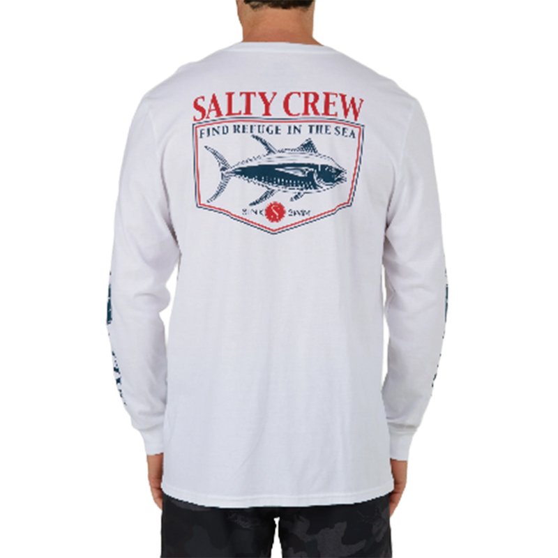 Salty Crew Angler White L/S Standard Tee
