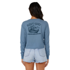 Salty Crew Floats Your Boat Bluestone L/S Crop Tee Back