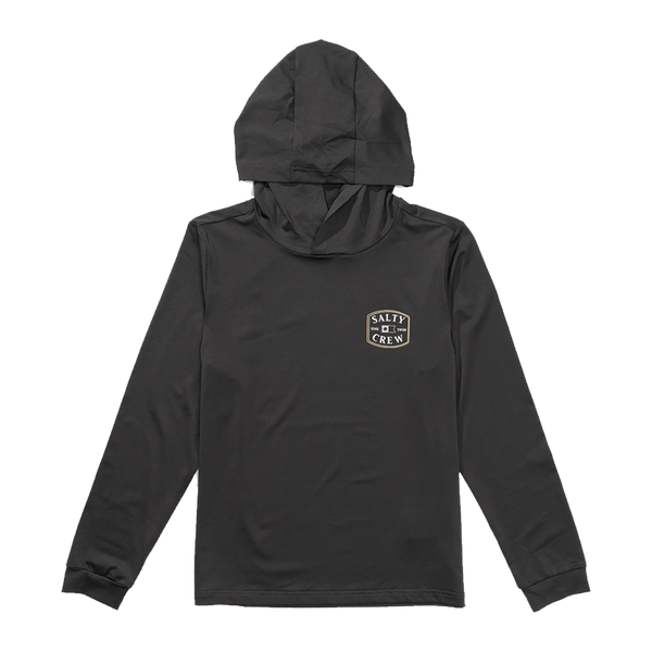 Salty Crew Capitals Boys Sunshirt Hoodie Charcoal (Front)