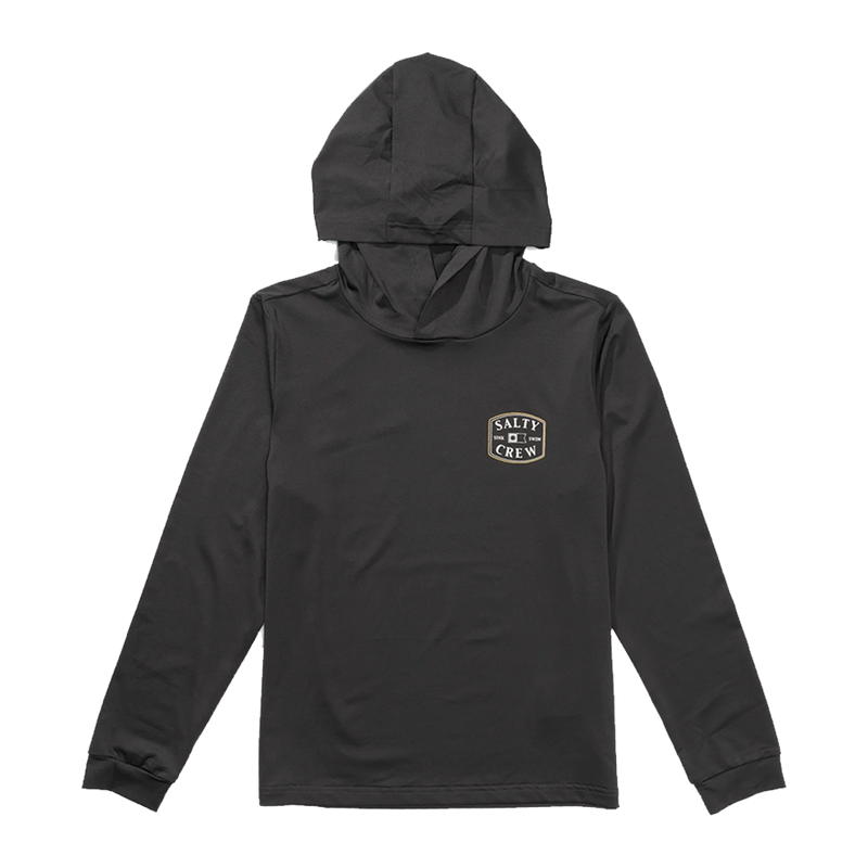 Salty Crew Capitals Boys Sunshirt Hoodie Charcoal (Front)