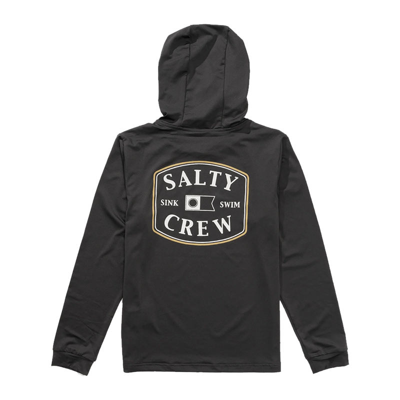 Salty Crew Capitals Boys Sunshirt Hoodie Charcoal (Back)