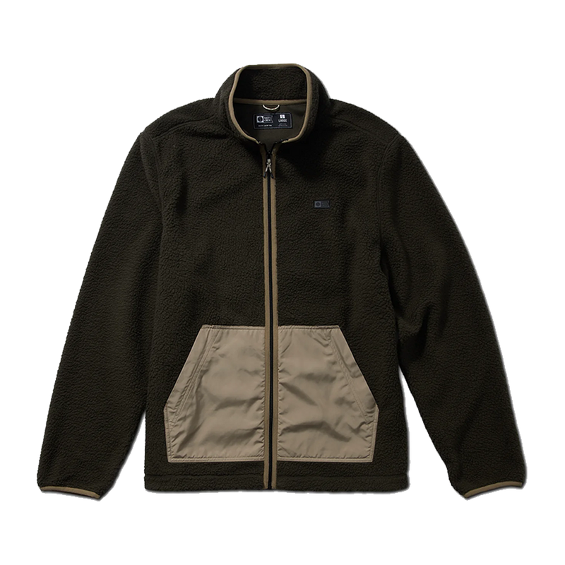 Salty Crew Swellter High Pile Coal Sherpa Zip Front