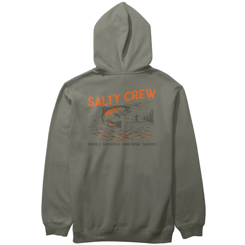 Salty Crew Nature Vibes Fleece Hoodie - Dusty Olive Back