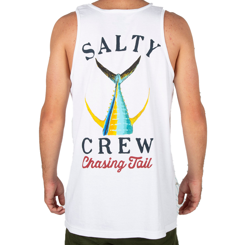 Salty Crew Tailed White Tank Back