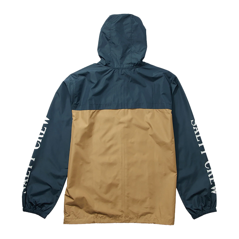 Salty Crew Surface Navy/Straw Windbreaker Jacket Back