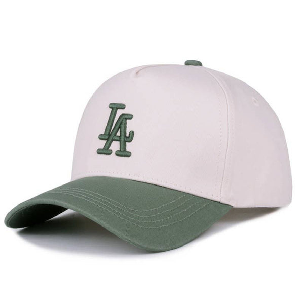 LA City Logo Two Tone Canvas Cotton Cap - Dark Forest