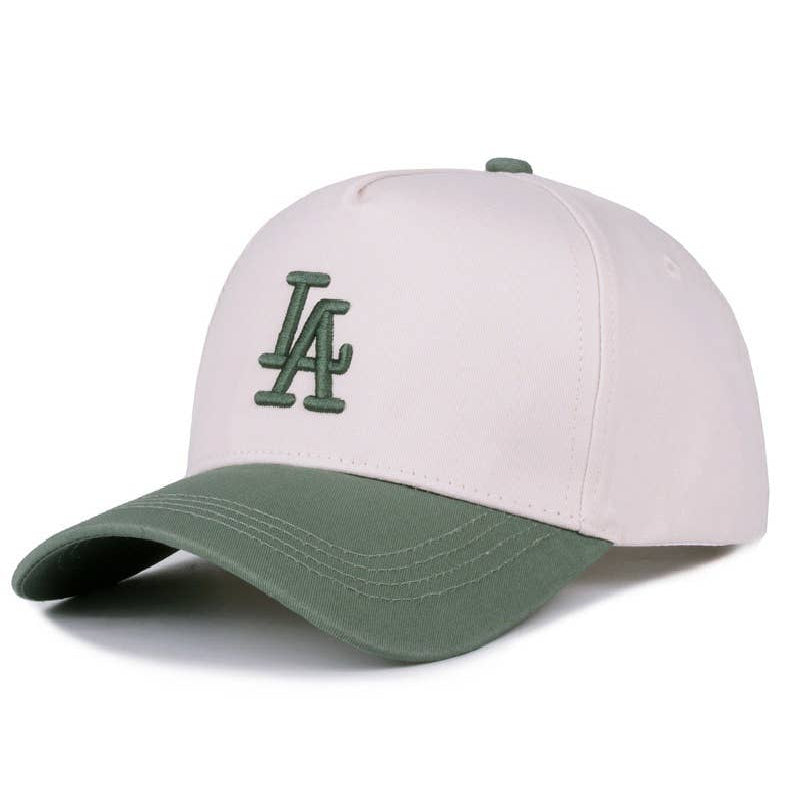 LA City Logo Two Tone Canvas Cotton Cap - Dark Forest
