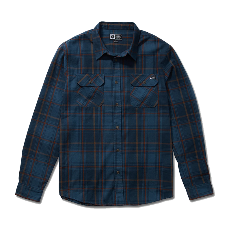 Salty Crew Daybreak Navy Flannel Front