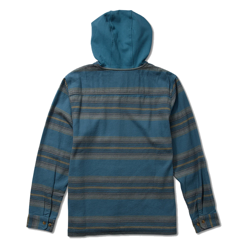 Salty Crew Outback Steel Blue Hood Flannel Back