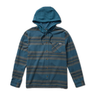 Salty Crew Outback Steel Blue Hood Flannel Front