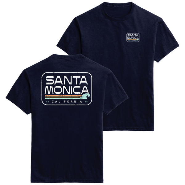 Santa Monica CA Tube Ouray Tee - Heather Navy