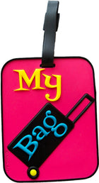 Suitcase Pink Luggage Tag Front