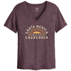 Santa Monica Half Moon Window Intramural Boyfriend V Tee - Maroon