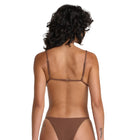 RVCA Crinkle Beaded Triangle  Bikini Top - Chocolate (Back)