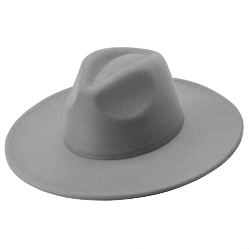 A Vintage Plain Fedora Hat - Ash Grey
