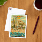 Santa Monica California Geometric Notecard