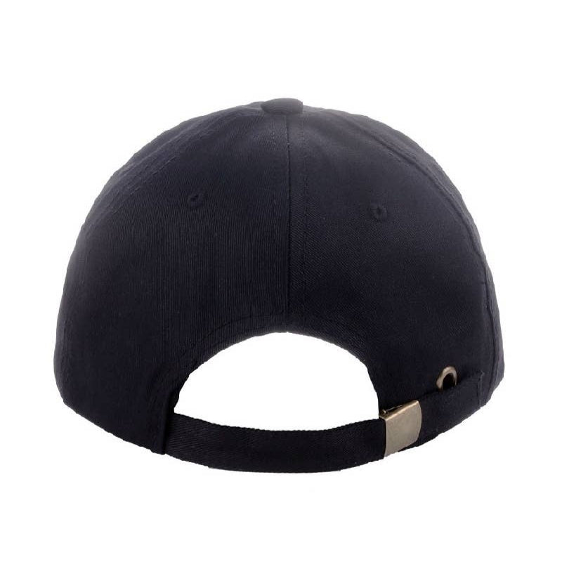 CA Letter Patch Embroidered Cotton Baseball Cap BLACK Back