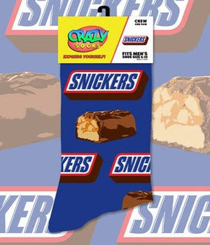 Crazy Socks - Men's Crew Folded - Snickers – Sand 'n Surf