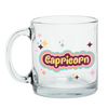 Clear Glass Mug with Text Capricorn