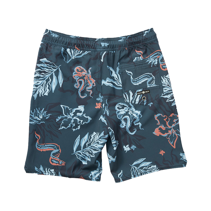 Salty Crew Lowtide Dark Slate Elastic Boardshort Back