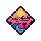 Sticker Pack Santa Monica CA Coastal GE - Diamond Wave