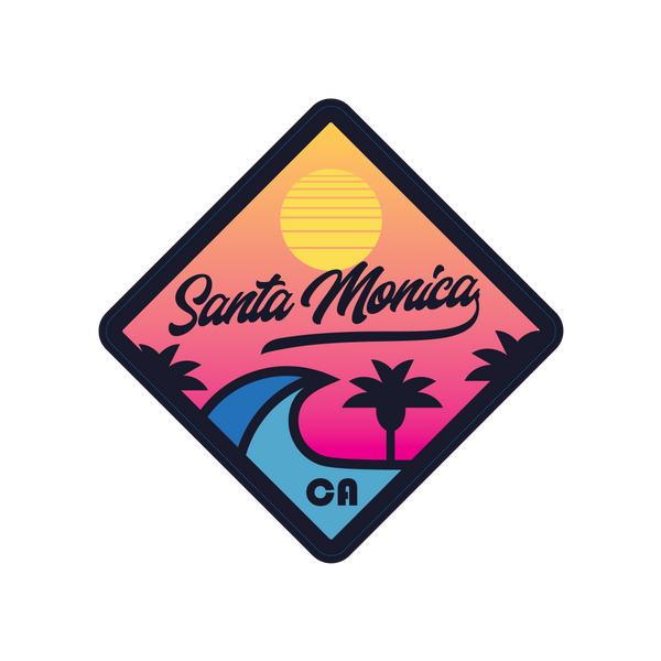 Sticker Pack Santa Monica CA Coastal GE - Diamond Wave