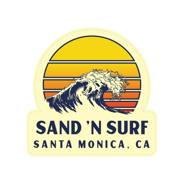 Sticker Pack Sand 'N Surf Santa Monica Coastal Retro GE - Great Wave