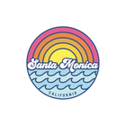 Sticker Pack Santa Monica California Coastal Retro GE - 80s Waves Parguera