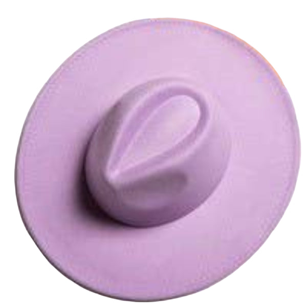 A Vintage Plain Fedora Hat - Lavender