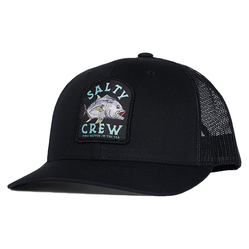 Salty Crew Ulua Retro Trucker Hat Black Front