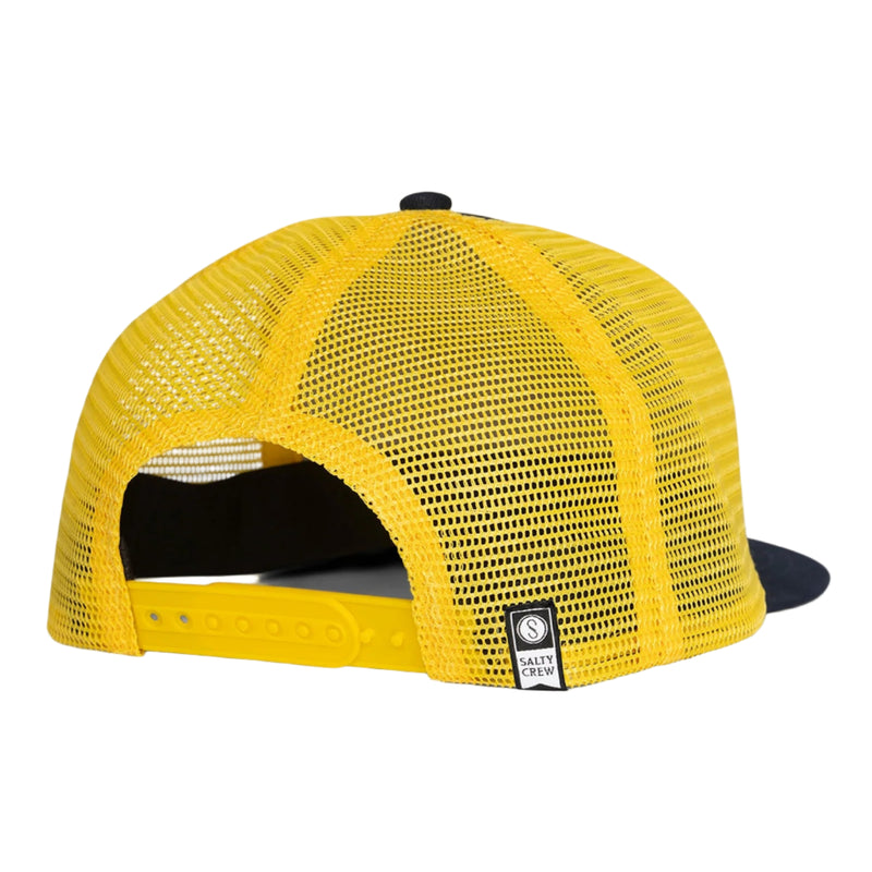 Salty Crew Ashore Trucker Hat - Navy Gold (Back)