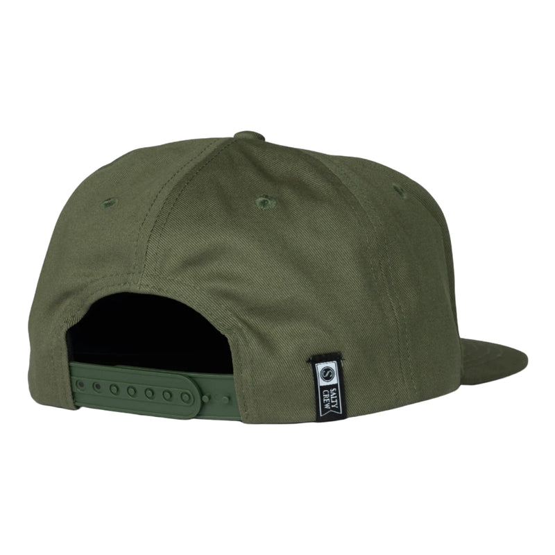 Salty Crew Seawater Snapback - Olive (back)