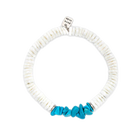 Pura Vida Puka Shell and Turquoise Chip Stretch Bracelet