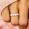 Pura Vida Love Hearts Band Rose Gold Ring