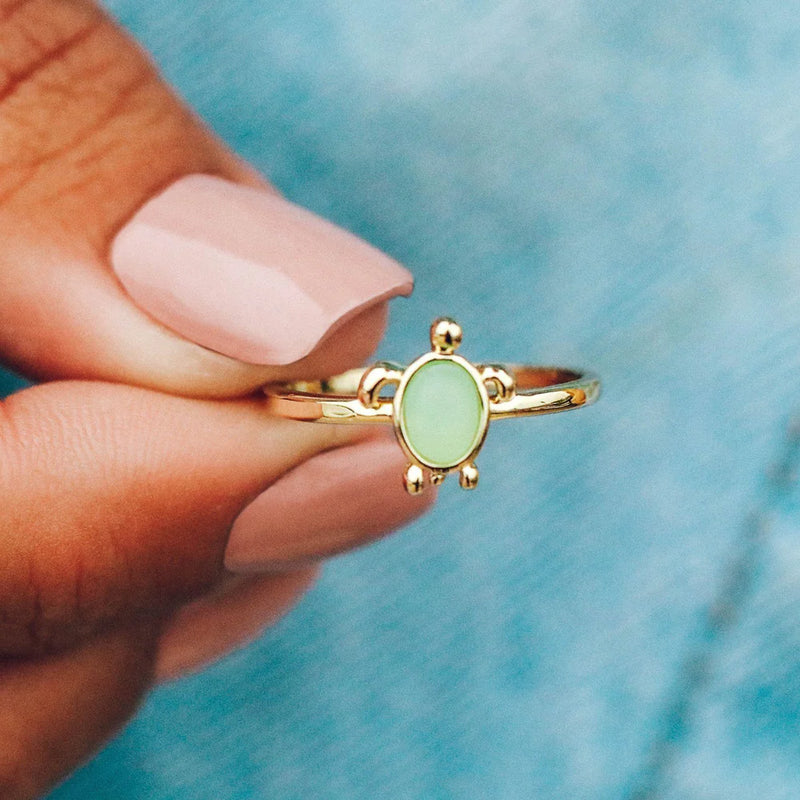 Pura Vida Sea Turtle Gold Ring