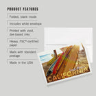 GREETING CARD Santa Monica, California, Surfboards