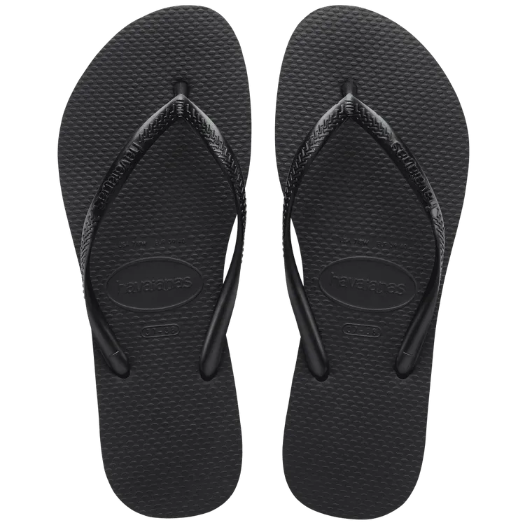 Black Havaianas Slim Flip Flops 