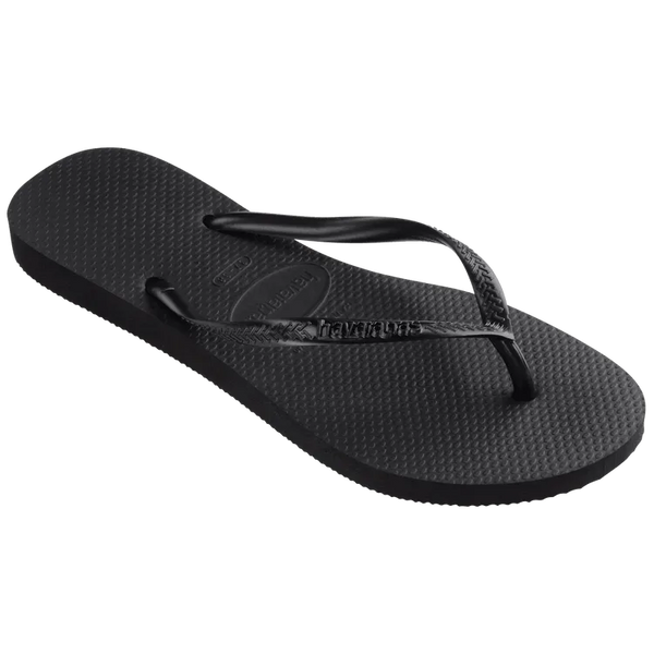 Black Havaianas Slim Flip Flops Right 