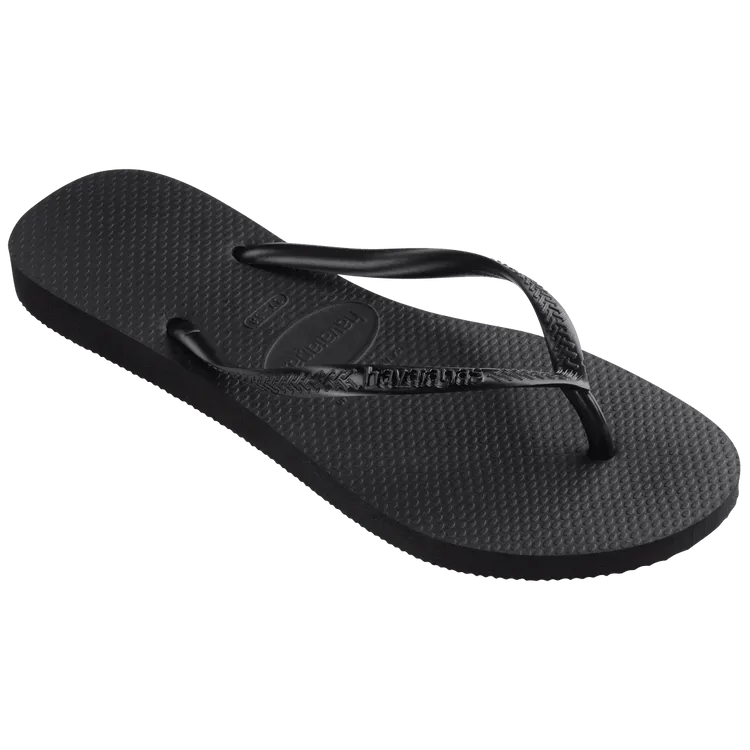 Black Havaianas Slim Flip Flops Right 